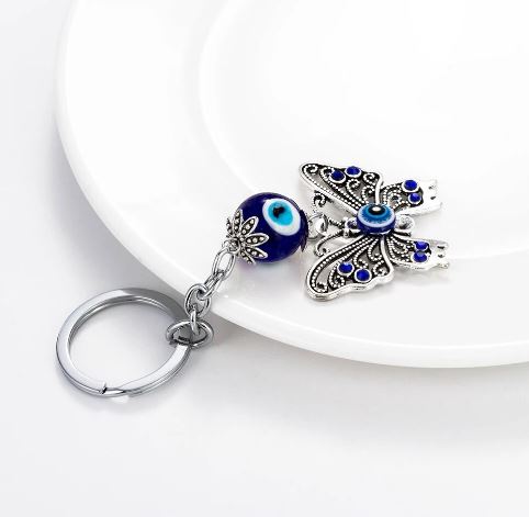 Lucky Evil Eye Butterfly with Blue Crystals #1312