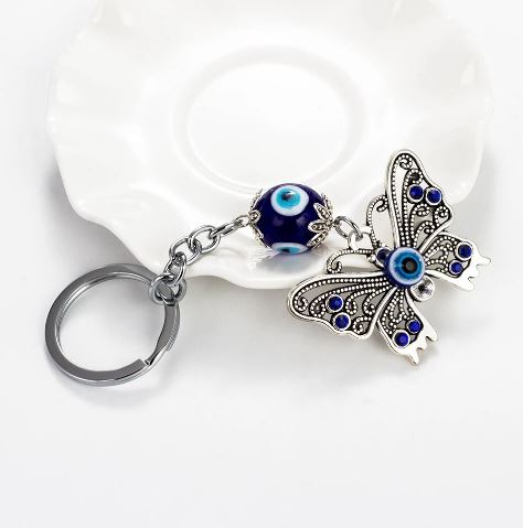Lucky Evil Eye Butterfly with Blue Crystals #1312