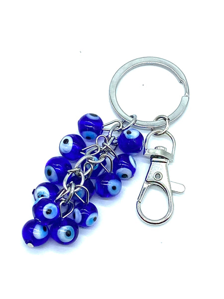 Evil Eye Glass Eye Bead Keychain   #1273