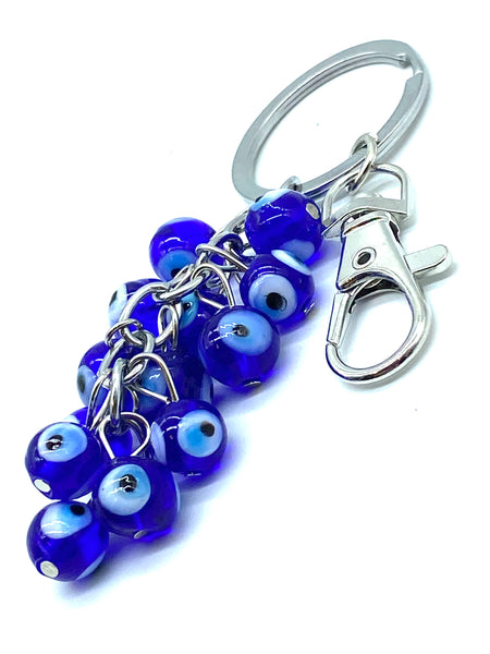 Evil Eye Glass Eye Bead Keychain   #1273