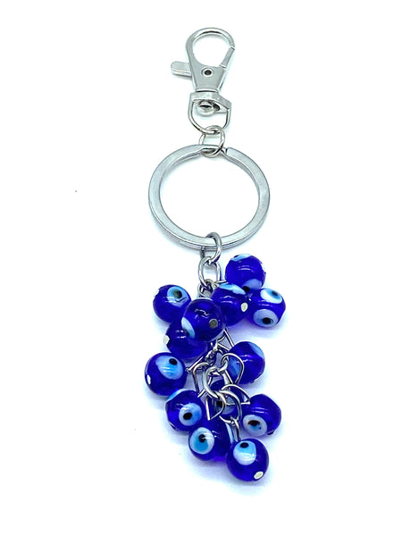 Evil Eye Glass Eye Bead Keychain   #1273