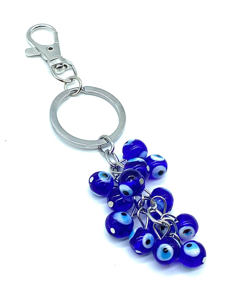 Evil Eye Glass Eye Bead Keychain   #1273