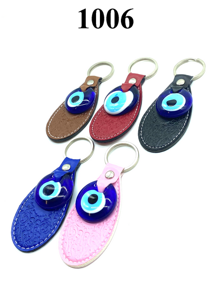Evil Eye Leather Key chain # 1006