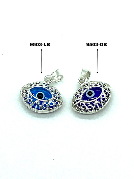 925 Evil Eye Sterling Silver Necklace #9503