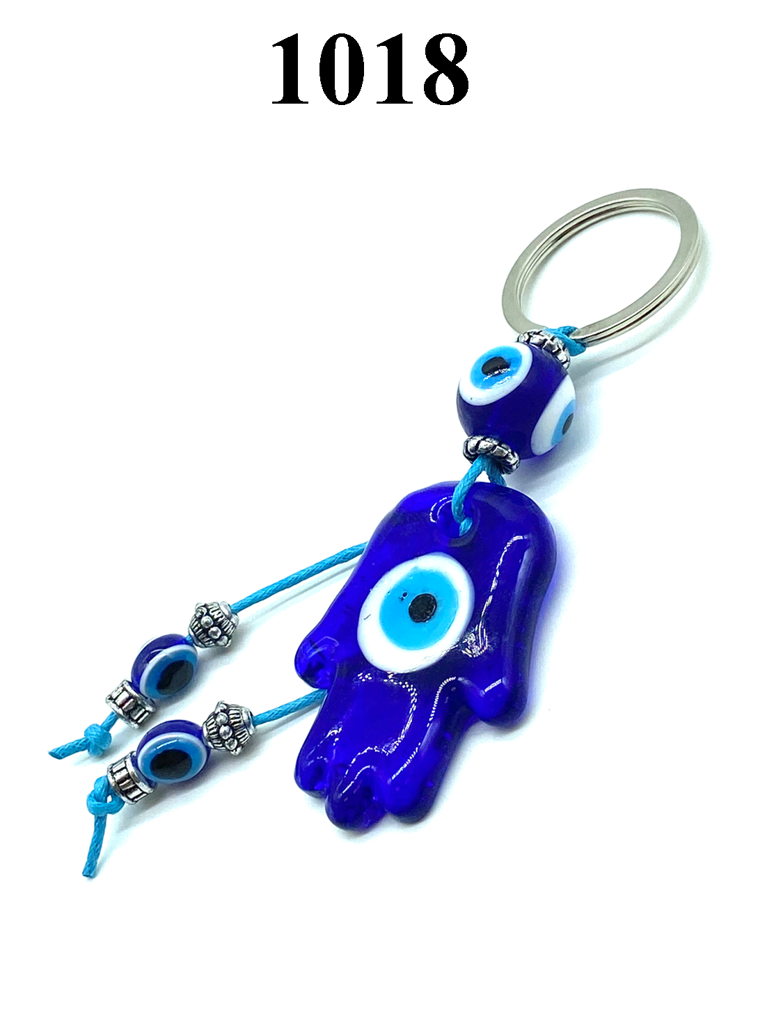 Evil Eye  Glass Hamsa Keychain  #1018