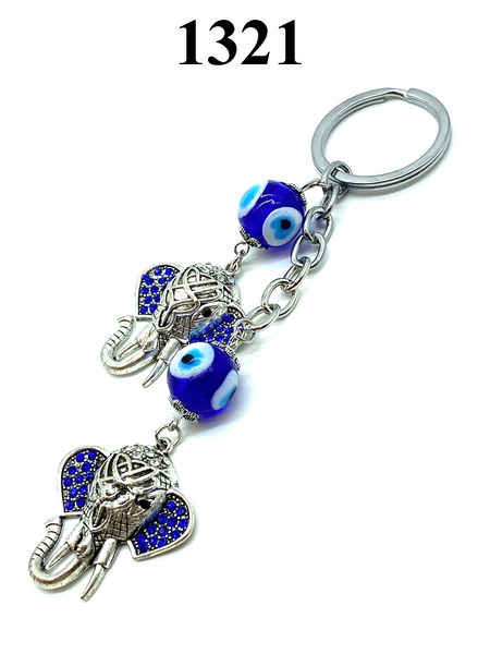 Evil Eye Elephant Key Chain  #1321