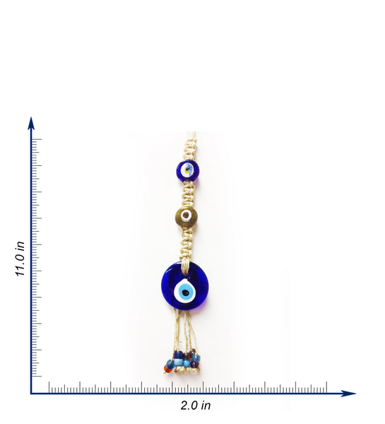 Evil Eye glass macrame home accessory #5150