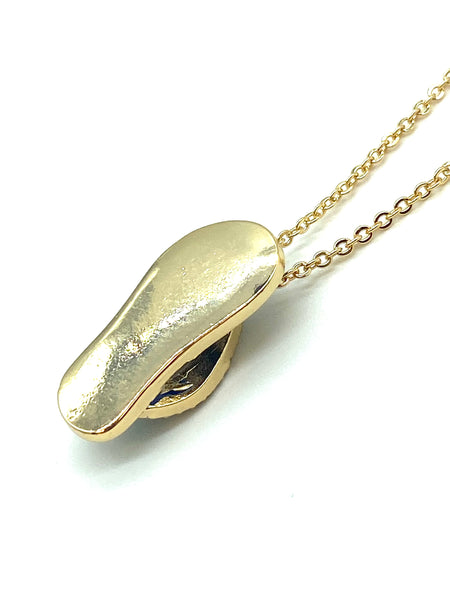 Flip Flop with Crystal Bow Evil Eye Necklace #3815