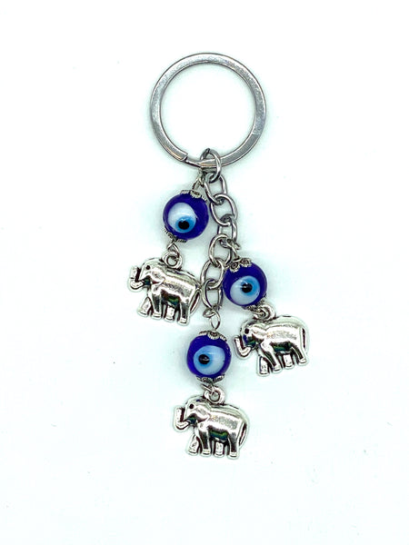 Evil Eye Elephant Key Chain  #1293