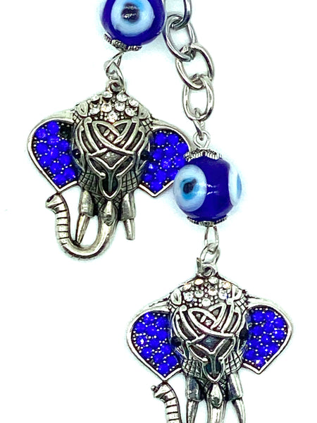 Evil Eye Elephant Key Chain  #1321
