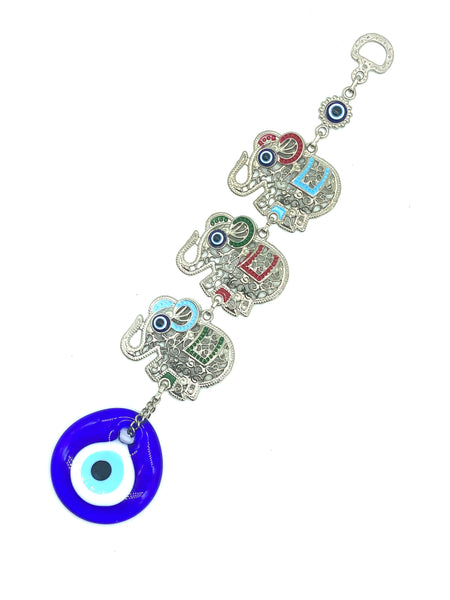 Evil Eye Home Decor with 3 Elephant Wall Hanging #5274