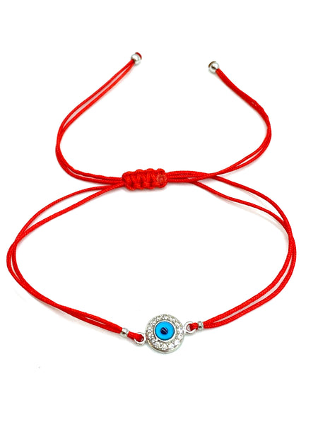 925 Sterling Silver  Red String Bracelet #90059