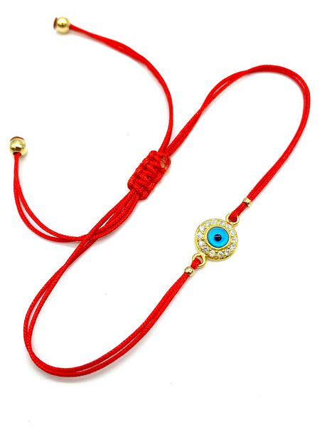 925 Sterling Silver  Red String Bracelet #90059