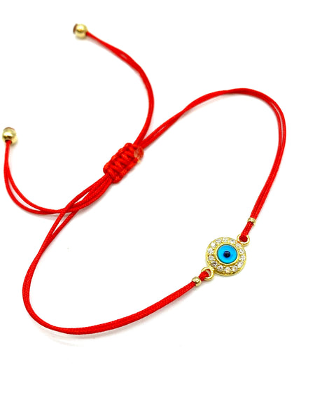 925 Sterling Silver  Red String Bracelet #90059
