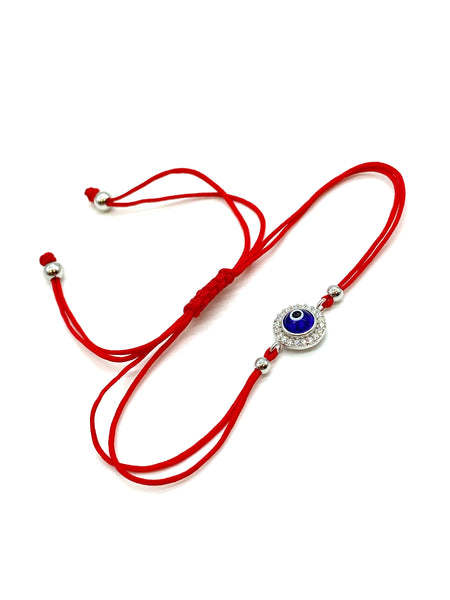 925 Sterling Silver  Red String Bracelet #90037