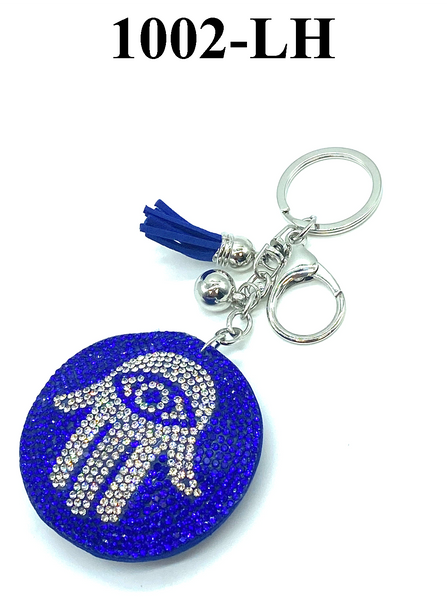 Blue Evil Eye Puffy Key Chain Purse Charm Handbag Accessory#1002