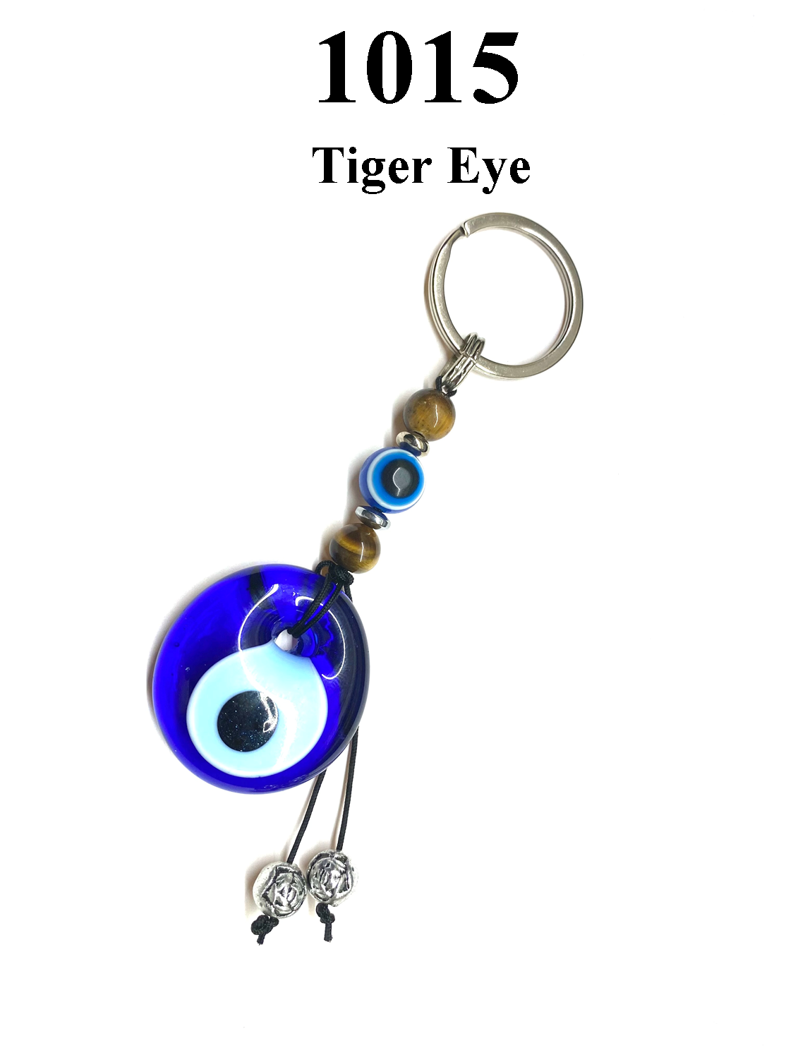 Evil Eye Tiger Eye Bead KeyChain #1015