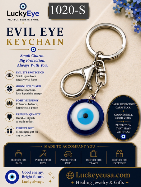 Classic small Evil Eye Keychain Talisman #1020-S
