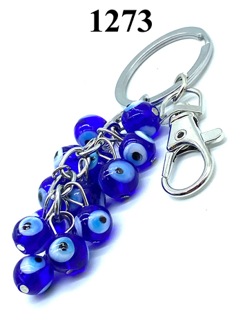 Evil Eye Glass Eye Bead Keychain   #1273