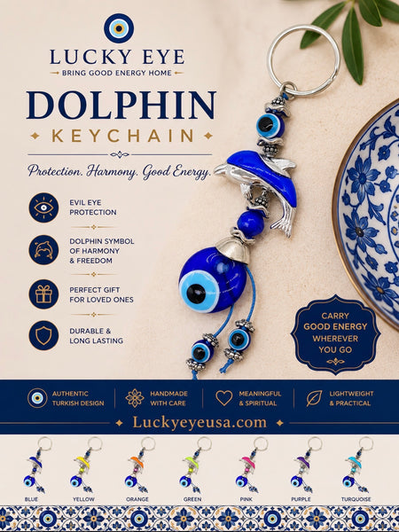 LuckyEye Dolphin Keychain #1298
