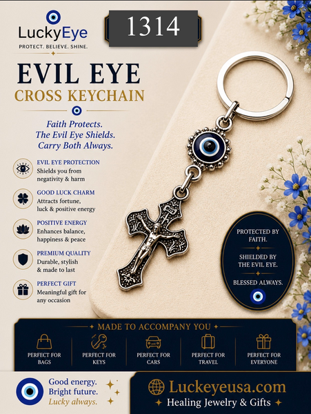 Lucky  Eye Cross Key Chain #1314