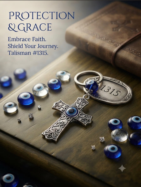 Lucky  Eye Cross Key Chain #1315