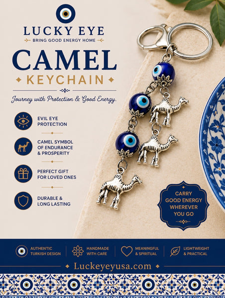 Evil Eye Camel Key Chain  LuckyEye #1320
