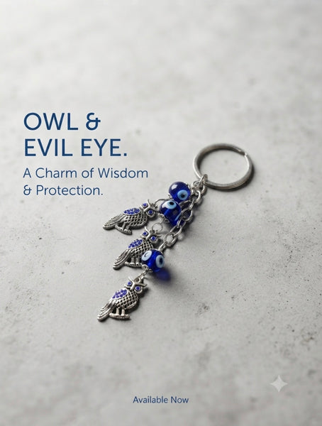 Evil Eye Owl Keychain  #1324
