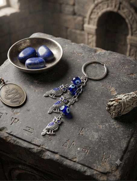 Evil Eye Owl Keychain  #1324