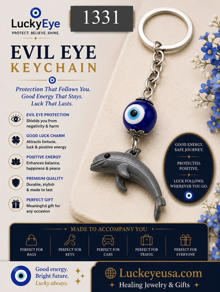 Evil Eye Dolphin Key chain #1331