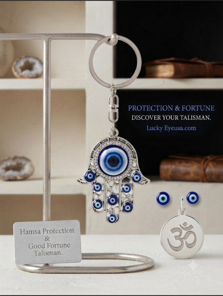 Evil Eye Hamsa Hand Key Chain #1346