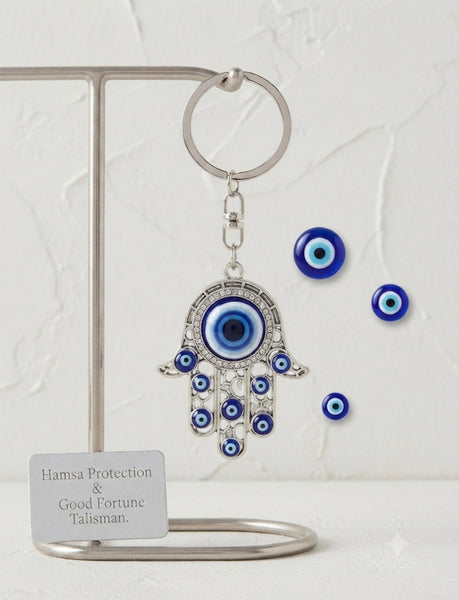 Evil Eye Hamsa Hand Key Chain #1346