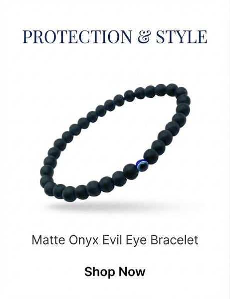 Black Bead 6 mm Evil Eye Bracelet #2287