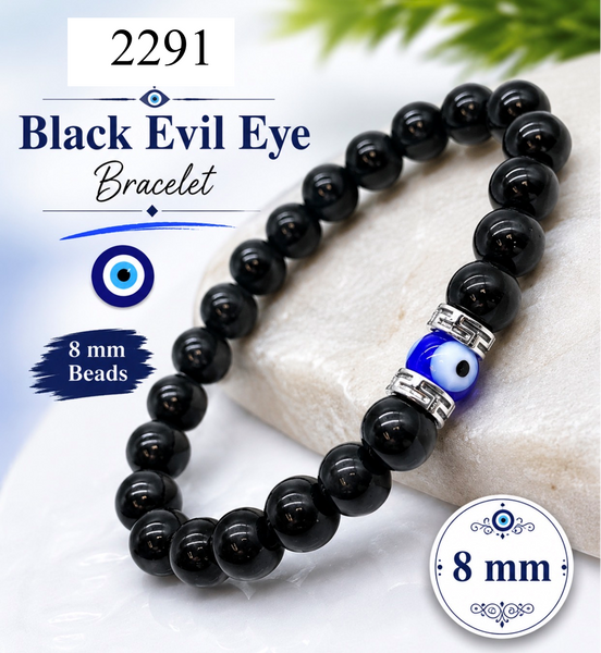 Black  Evil Eye Bracelet #2291