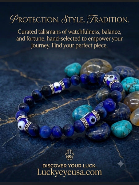 Blue Tiger Eye Bracelet #2302