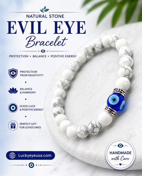 Evil Eye Hawlite Bracelet #2310