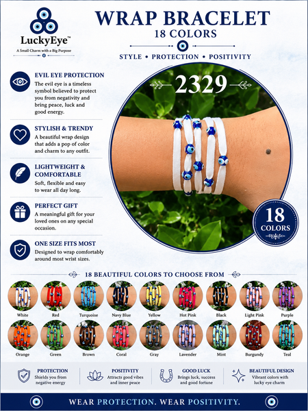 Wrap Bracelet - 18 colors   #2329