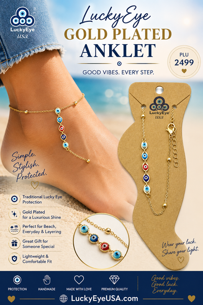 LuckyEye Gold Plated Anklet#2499