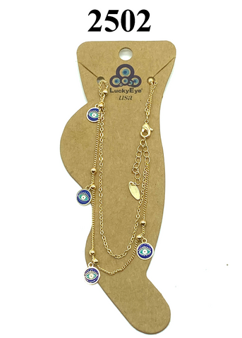 LuckyEye Gold Plated Anklet#2502