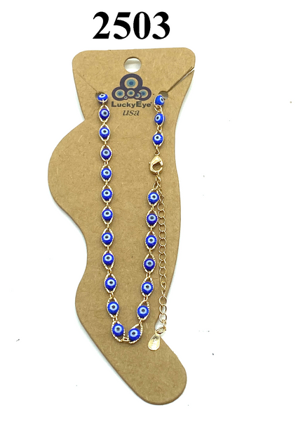 #2503 LuckyEye Gold Plated Anklet