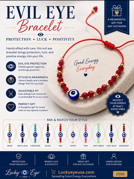 Evil Eye Crystal Bracelet #2550