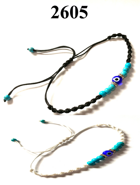 Evil Eye small bead makrome Bracelet #2605