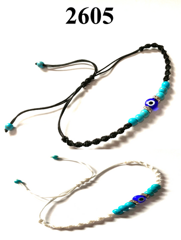 Evil Eye small bead makrome Bracelet #2605
