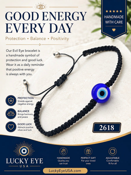 Classic Evil Eye Macrome  Bracelet #2618