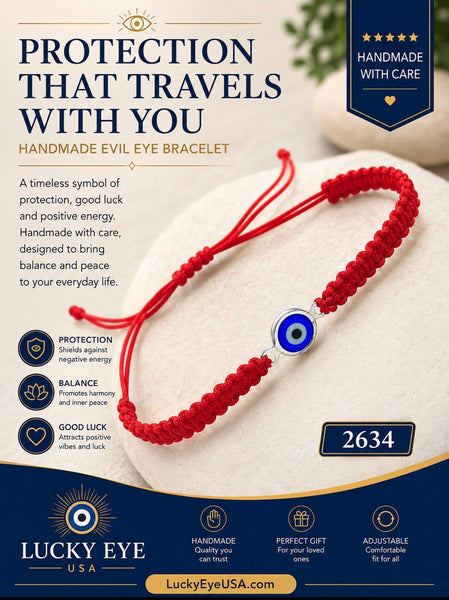 Classic LuckyEyeThree Color Macrome Bracelet #2634