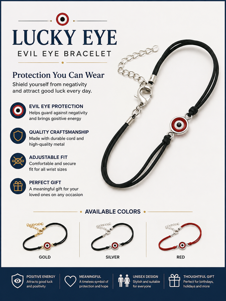Small Evil Eye Rope Bracelet #2910-GBB