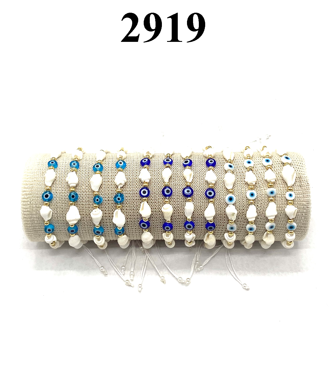 Lucky Eye Small Shell Beaded  Bracelet #2919