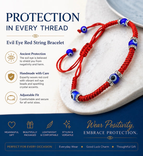 6mm Small  Evil Eye Macrame Bracelet#2708