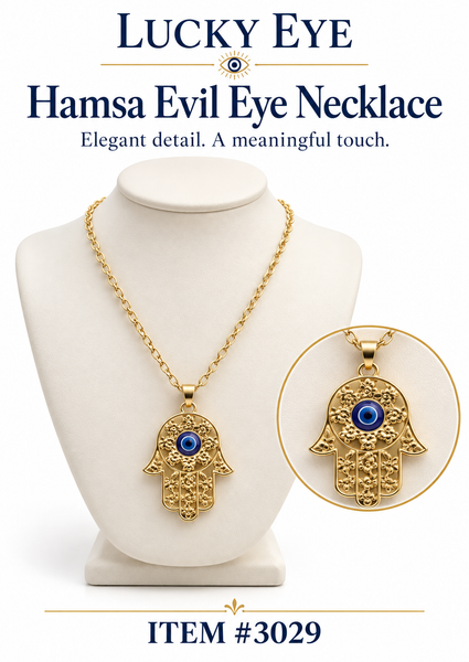 Lucky Eye Hamsa Necklaces #3029