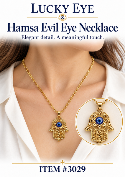 Lucky Eye Hamsa Necklaces #3029